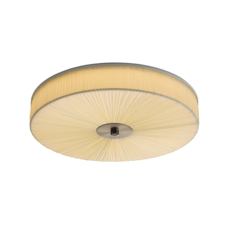 STRING LED-loftlampe, beige, Ø 40 cm stepdim – Halo Design - Stue - Stof / tekstil - Med én lyskilde