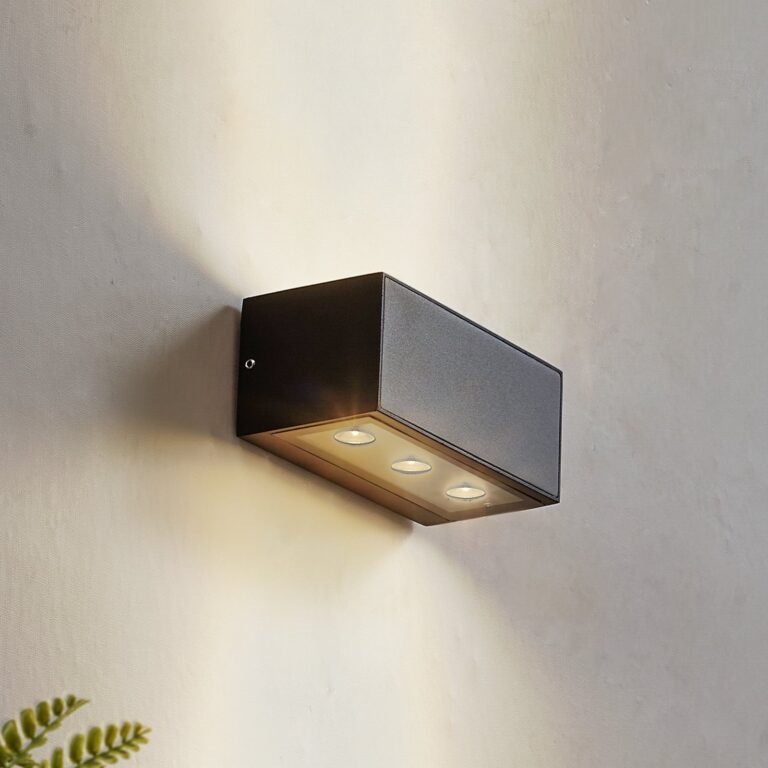 Selim LED Udendørs Væglampe L15,3 Sort - Lucande - Moderne - Aluminium - Kantet