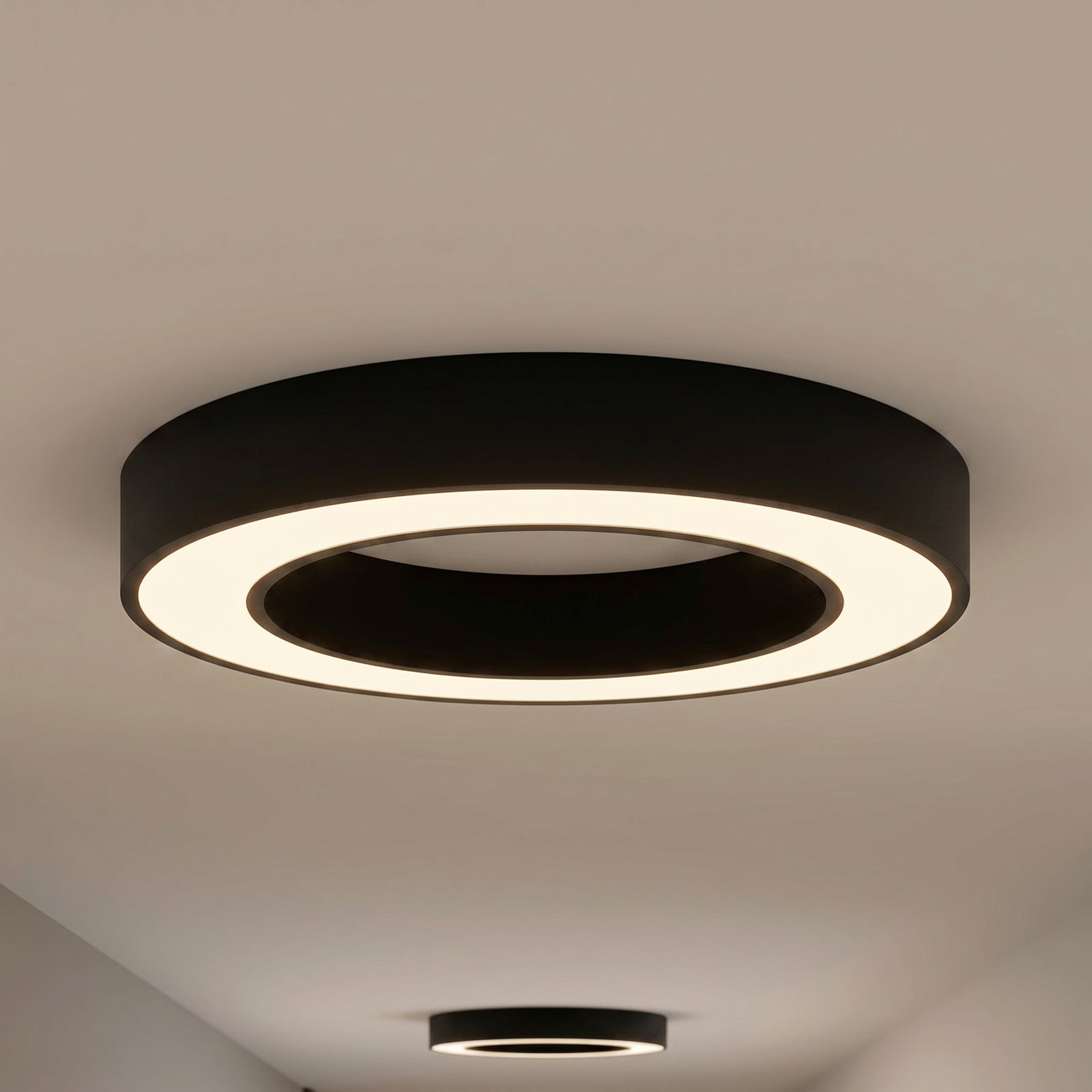 Sharelyn LED-loftlampe, sort, Ø 60 cm, dæmpbar, CCT – Arcchio - Køkken - Moderne - Aluminium - Rund
