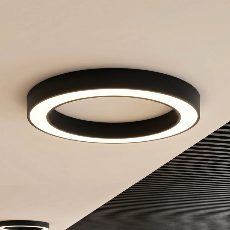 Sharelyn LED-loftlampe, sort, Ø 80 cm, dæmpbar, CCT – Arcchio - Køkken - Moderne - Aluminium - Rund
