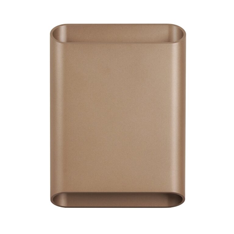 Shell LED-væglampe, lysbrun, højde 20 cm, op/ned – Antidark - Stue - Moderne - Metal - Kantet