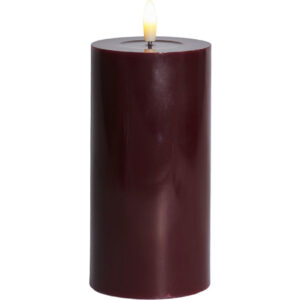 Sirius Sille LED bloklys, batteri, bordeaux, H15 cm