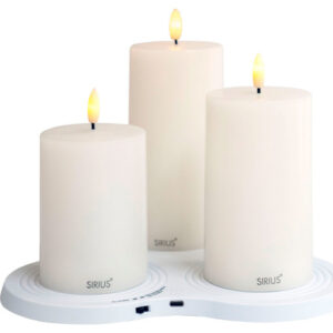 Sirius Sille LED bloklys + oplader, genopladelig