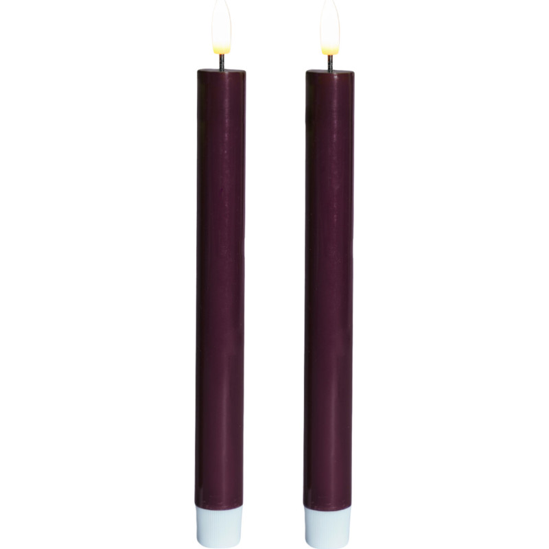 Sirius Sille LED kronelys, batteri, bordeaux