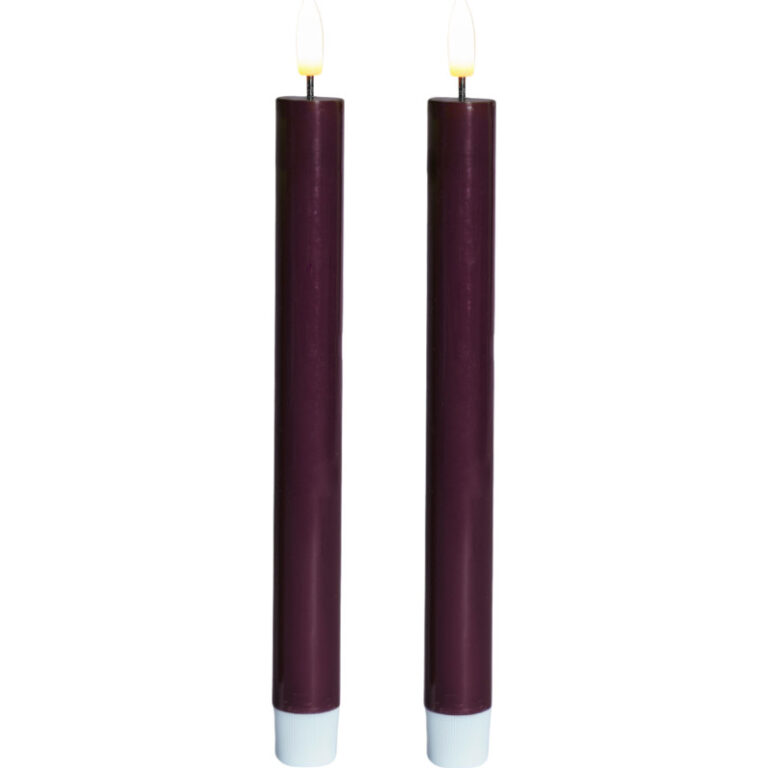 Sirius Sille LED kronelys, batteri, bordeaux