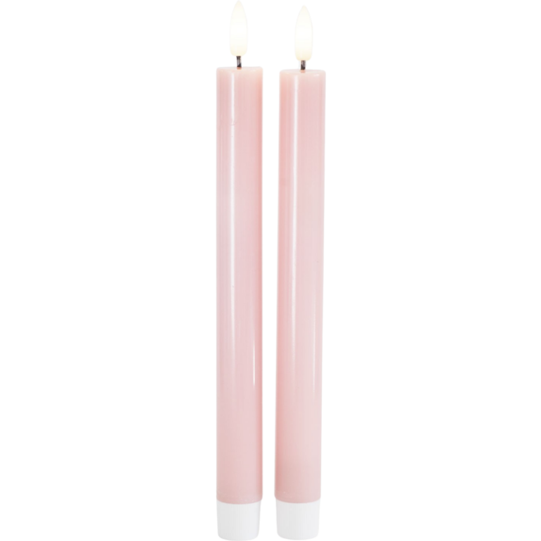 Sirius Sille LED kronelys, batteri, lyserød