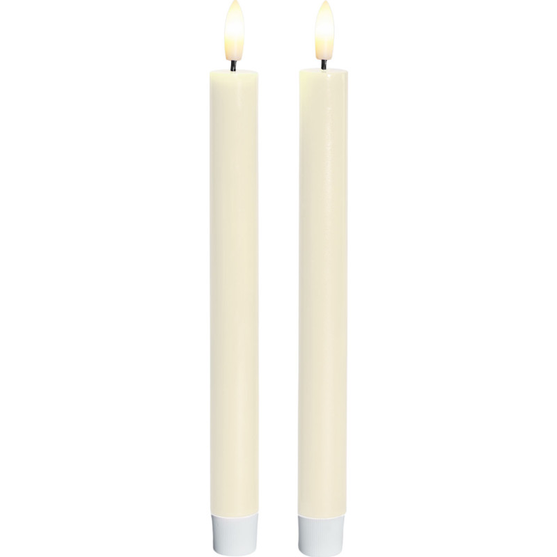 Sirius Sille LED kronelys, batteri, råhvid