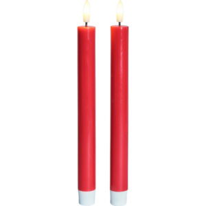 Sirius Sille LED kronelys, batteri, rød, 2-pak