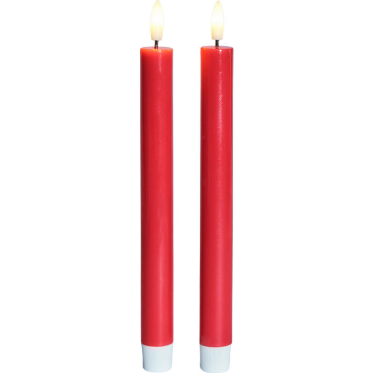 Sirius Sille LED kronelys, batteri, rød