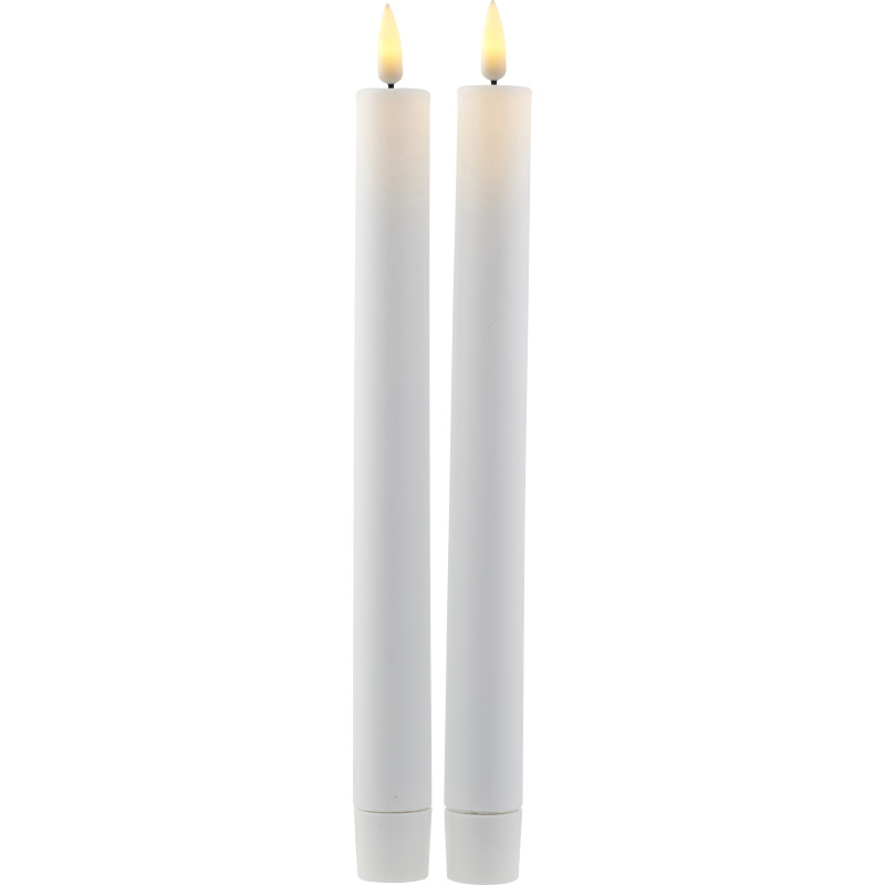 Sirius Sille LED kronelys, genopladelig, hvid