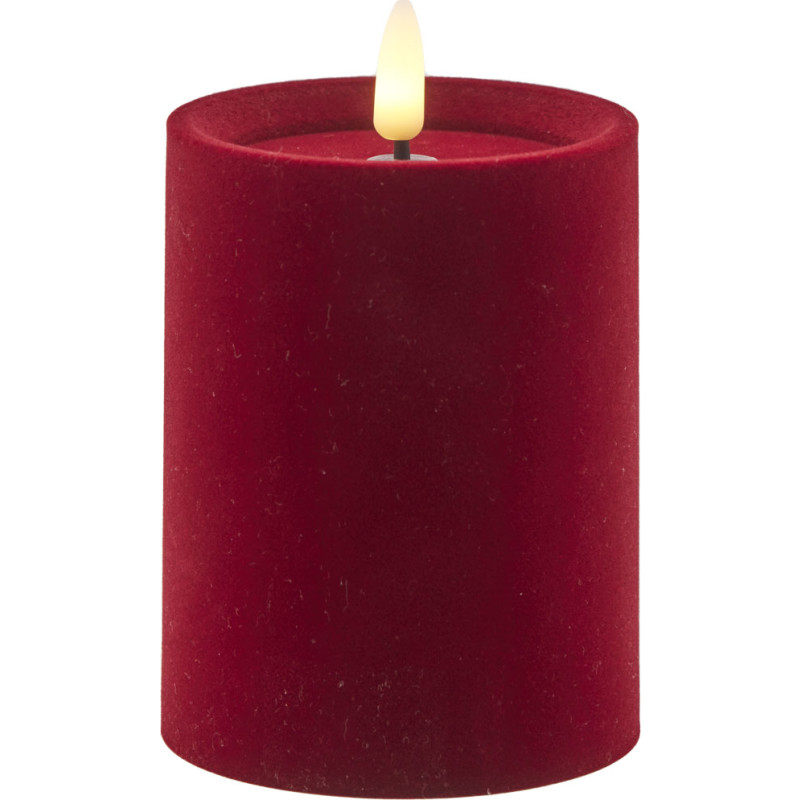 Sirius Sille velour LED bloklys, rød