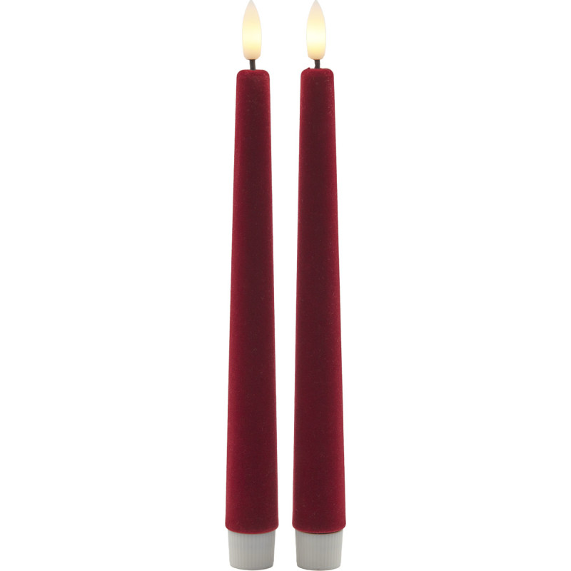 Sirius Sille velour LED kronelys, hvid