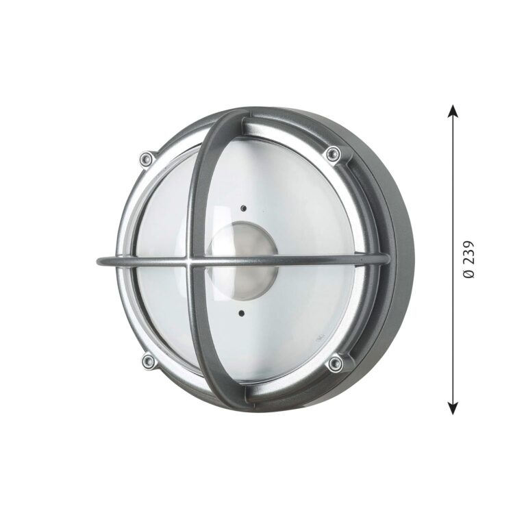 Skot udendørs LED-væglampe, aluminium/klar, IP66 Louis Poulsen - Design - Metal - Rund