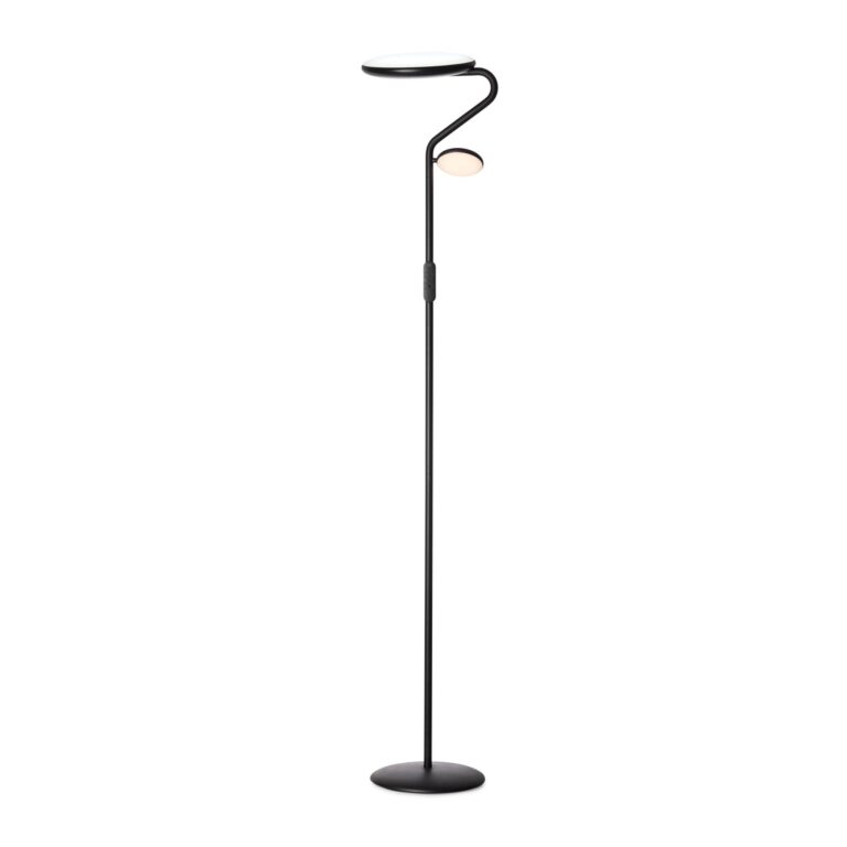 Slim Uplight Gulvlampe Sort