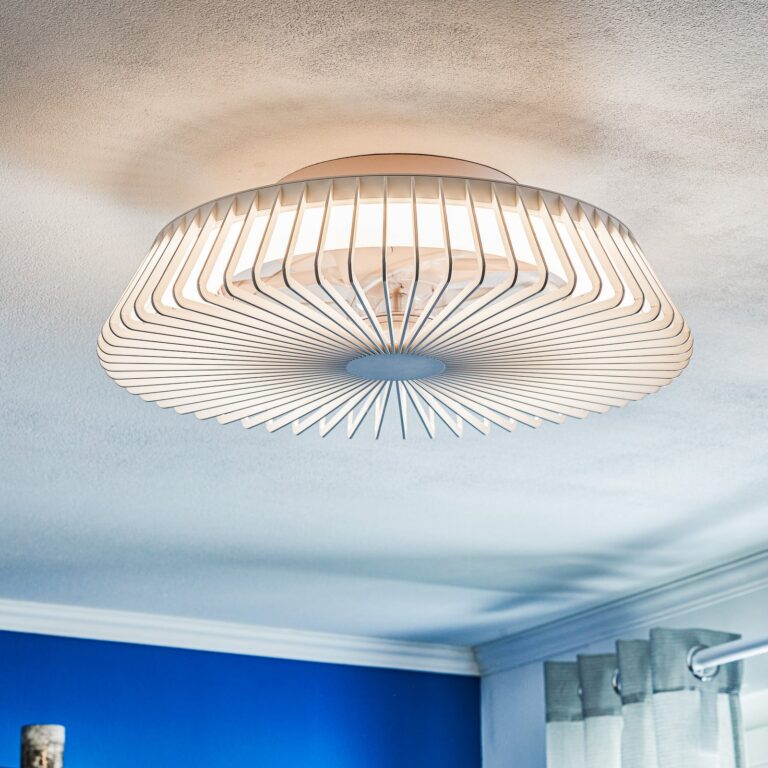 Smart LED-loftventilator Himalaya, hvid, DC, støjsvag – Mantra Mantra Iluminación - Stue - Moderne - Metal
