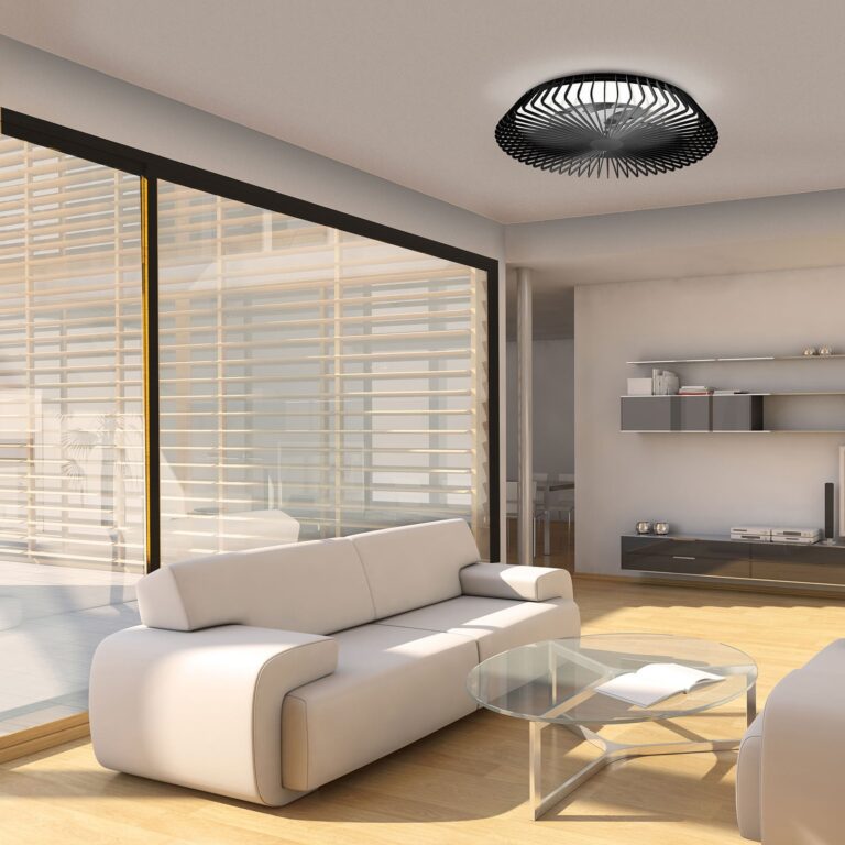Smart LED-loftventilator Himalaya, sort, DC, støjsvag – Mantra Mantra Iluminación - Stue - Moderne - Metal