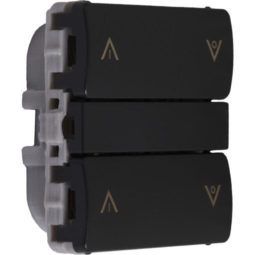 Smartkontakten Zigbee batteritryk til LK Fuga, tænd/sluk og op/ned, grå