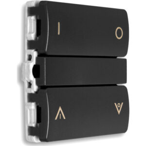 Smartkontakten Zigbee batteritryk til LK Fuga, tænd/sluk og op/ned tangenter, grå