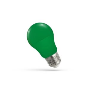 Spectrum 4,9W Grøn LED pære - Matteret, E27, A50, 230V