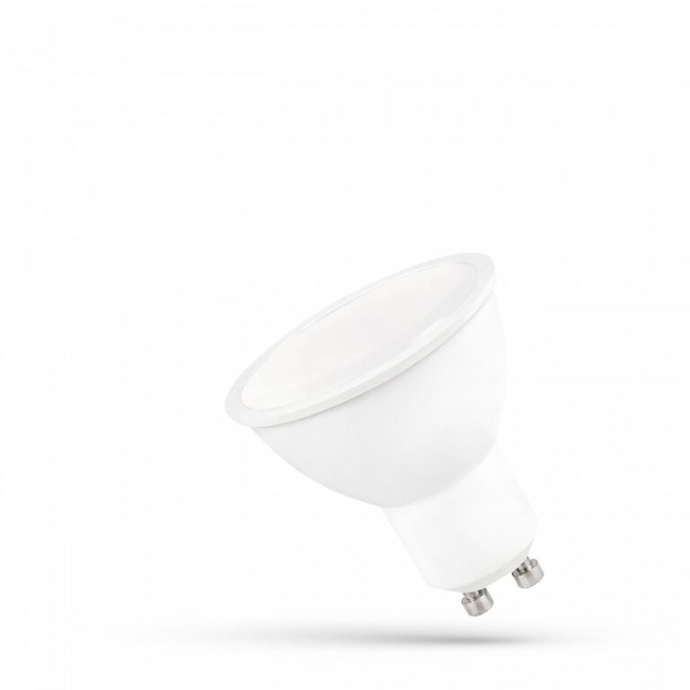Spectrum LED 9W GU10 - 230V, kold hvid, mælkehvid hætte