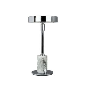 Starlight Mini LED batteri- / bordlampe, grå marmor/krom