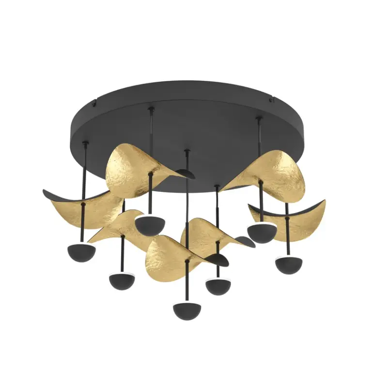 Stars of Light - Dracera LED-loftlampe sort/guld Ø 51 cm