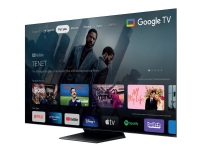 TCL 55C809 - 55 Diagonal klasse (54.6 til at se) - C809 Series LED-bagbelyst LCD TV - QLED - Smart TV - Google TV - 4K UHD (2160p) 3840 x 2160 - HDR - Quantum Dot, Mini-LED - børstet titanium metal
