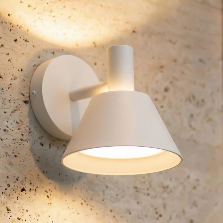 Tabena udendørs LED-væglampe, mat hvid, IP44, CCT – Lucande - Moderne - Aluminium - Rund