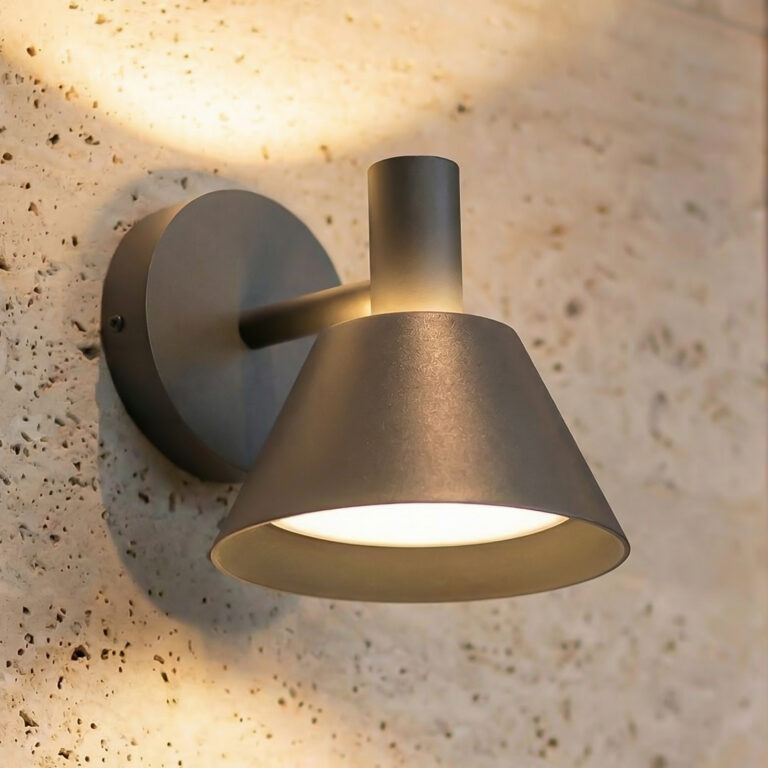 Tabena udendørs LED-væglampe, sort, IP44, CCT – Lucande - Moderne - Aluminium - Rund