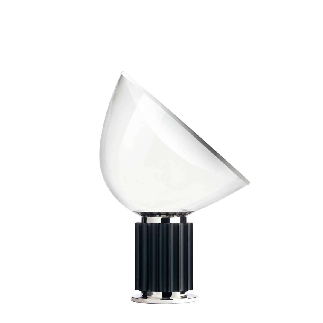 Taccia Bordlampe Glasskærm LED Sort - Flos