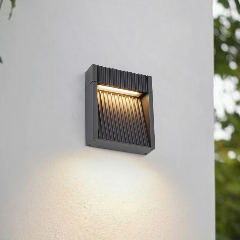 Tavion udendørs LED-væglampe, antracit, IP65, 16 cm Lucande - Terrasse - Moderne - Aluminium - Med én lyskilde
