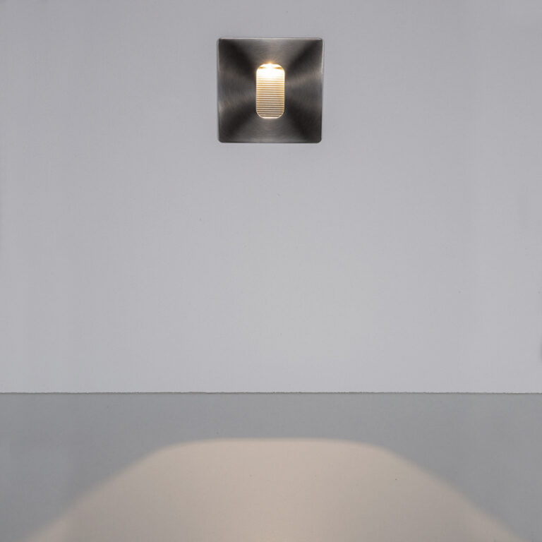 Telke LED Square Udendørs Indbygningsvæglampe Steel - Lucande - Moderne - Metal - Kantet