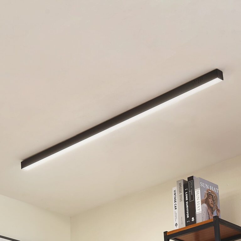 Teniona LED-loftlampe 132 cm sort aluminium - Lucande - Stue - Moderne - Plafond