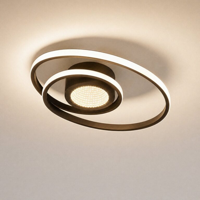 Thalina LED Loftlampe 45cm Sort/Hvid - Lindby - Stue - Moderne - Metal - Rund