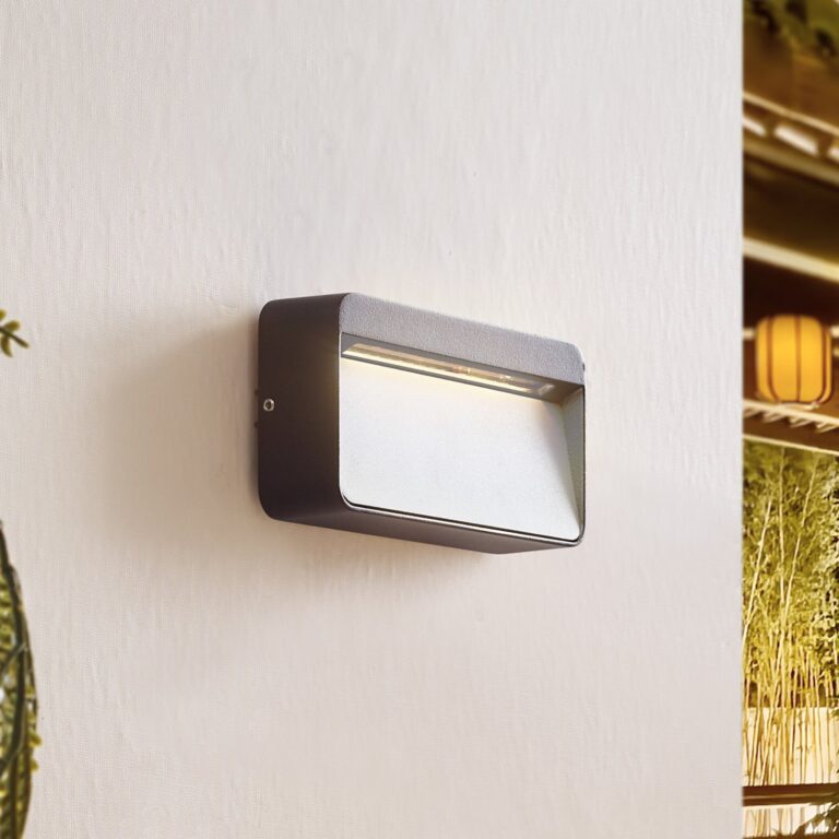 Tiburia LED Udendørs Væglampe Sort - Lucande - Moderne - Aluminium - Kantet