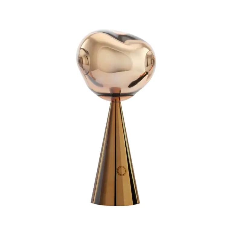 Tom Dixon - Melt LED-batteridrevet bordlampe, bronze, højde 29 cm