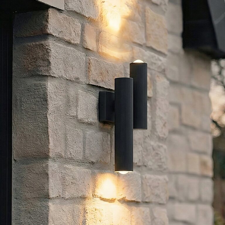 Torvian udendørs LED-væglampe med 2 lyskilder, metal, antracit Lucande - Terrasse - Moderne - Med flere lyskilder