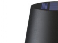 Trådløs LED-bordlampe med solceller, sort
