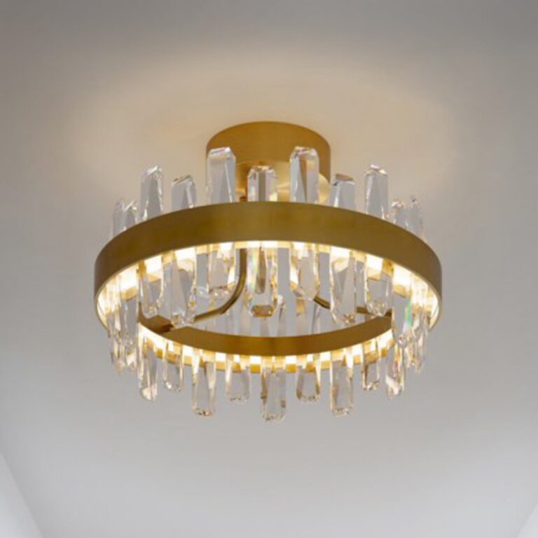 Triumph LED-loftlampe, messing/klar, metal, glas, 2.700 K – By Rydéns - Stue - Moderne - Med én lyskilde