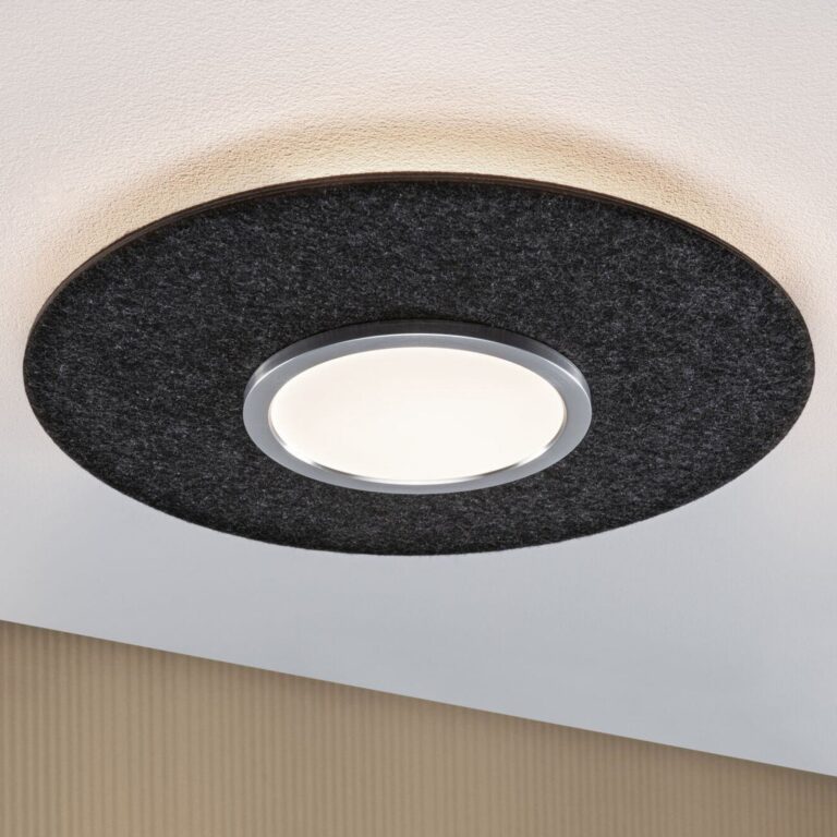 Tulga LED-loftlampe med 3-trins dæmpbar lys, antracit – Paulmann - Stue - Moderne - Stof / tekstil - Med én lyskilde