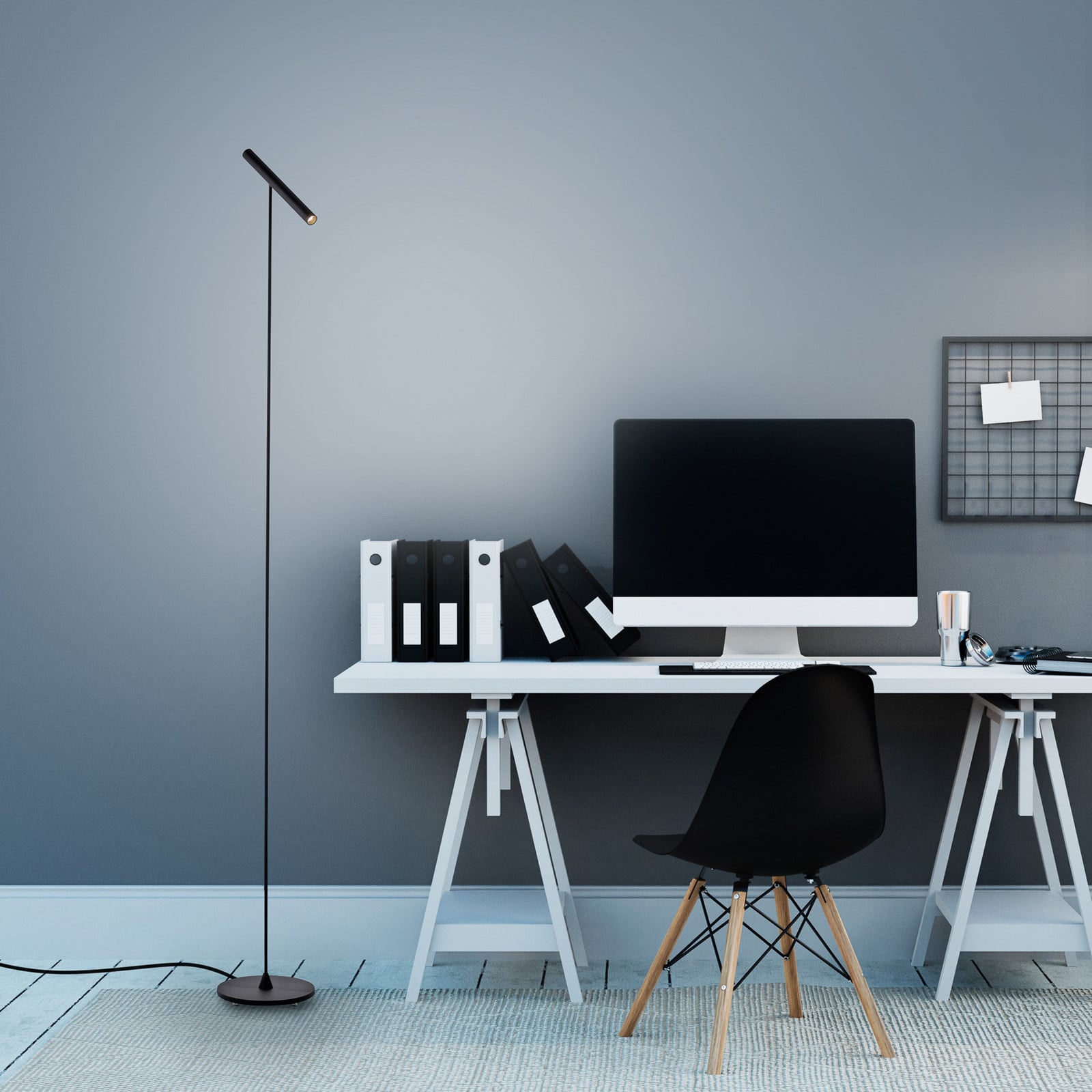 Tutua LED-gulvlampe, lyssensor, sort – PURE Pure Tutua - Stue - Moderne - Metal