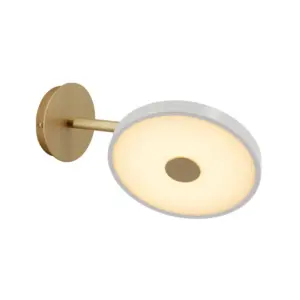 UMAGE - Asteria Short LED-væglampe, grå/messing, stik