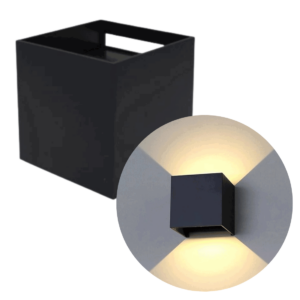 Udendørs LED væglampe - Sort - 2X3W - 3000K