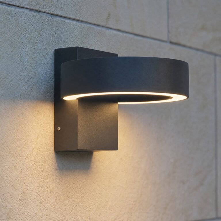Udendørs LED-væglampe, sort, CCT, metal, IP65 – Lucande Nirella - Moderne - Med én lyskilde