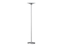 Unilux Premium Variaglass - Torchiere-gulvlampe - LED - 22 W - klasse A+ - 3000 K - frosted, metalgrå