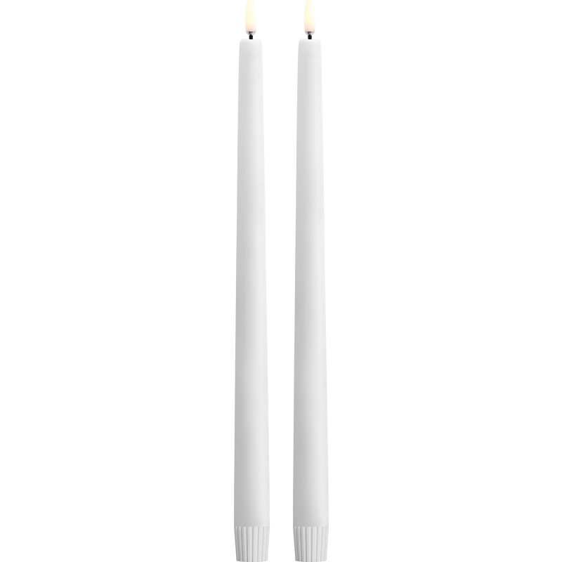 Uyuni LED kronelys, batteri, hvid