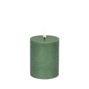 Uyuni Lighting - Bloklys LED 7,8x10,1 cm Olive Grøn/Rustic