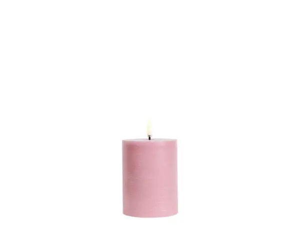 Uyuni Lighting - Bloklys LED 7,8x10,1 cm Rustic Dusty Rose