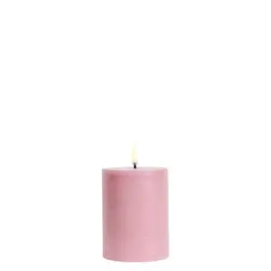 Uyuni Lighting - Bloklys LED 7,8x10,1 cm Rustic Dusty Rose