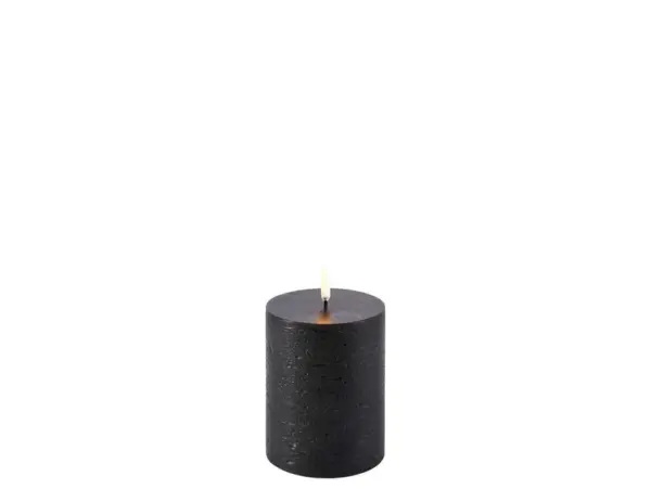 Uyuni Lighting - Bloklys LED 7,8x10,1 cm Rustic Forest Black